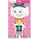 Avenue Mandarine PP029C - Kit Créatif Enfant - Poupée en coton Imprimé à Peindre - A Partir de 6 Ans - MAYA