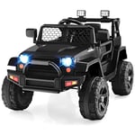 GOPLUS Voiture Electrique Enfant 12V avec Télécommande 2,4G, Quad 4x4 Electrique Enfants avec Klaxon et Musique et Vitesse 2,5-4,5KM/H,Charge 30KG pour Enfants 3-8 Ans (Noir)