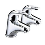 Bristan J 1/2 C Java Basin Pillar Taps, Chrome