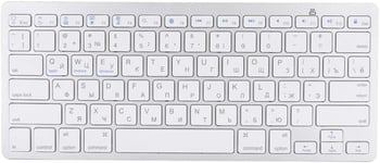 Clavier Russe Bluetooth, 78 Touches Bouton Flottant Ultra-Mince Clavier Sans Fil Russe Pour Mac, Pour Android, Pour Windows - Argent Blanc