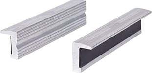 KS Tools 914.0082 Alu-Schraubstock-Schonbacken,Struktur,140mm Mâchoires de Protection en Aluminium pour étau-Structure-140 mm, Blanc, 140 mm