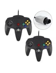 2X Controller Manette N64 filaire pour Nintendo 64 - Noir