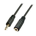 LINDY 0.25 m 3.5 mm mâle/Femelle câble Audio multimédia – Noir