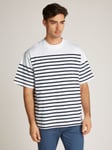 Tommy Hilfiger Stripe Skate T-Shirt, Dark Night Navy/White