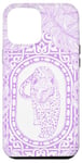 Coque pour iPhone 14 Plus Preppy Léopard mauve, jungle feuille de palmier