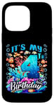 Coque pour iPhone 14 Pro Max C'est mon quatrième anniversaire, mon garçon Sea Fish Ocean Animals Aquarium