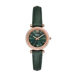 Fossil Carlie Montre pour Femmes, Mouvement à Quartz, Bracelet en Acier Inoxydable ou en Cuir