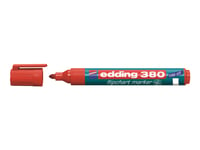 Edding 380 Flipchart - Markering - För Flipdiagram - Röd - Vattenbaserat Bläck - 1.5-3 Mm