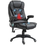 Executive Office Chair with Massage Heat PU Leather Reclining Chair