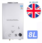 8L LPG Propane Gas Water Heater Tankless Instant Hot Water Heater Boiler Burner