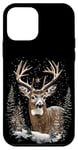 Coque pour iPhone 12 mini Majestic Deer Wildlife Scène d'hiver en plein air Doe Deer Buck