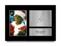 HWC Trading A4 Jim Carrey The Grinch Gifts Printed Signed Autograph Picture for Movie Memorabilia Fans