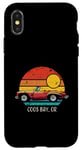 Coque pour iPhone X/XS Coos Bay OR Retro Sport Car Sunset Design vieilli