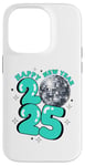 iPhone 14 Pro New Year 2025 Disco Ball Party NYE New Year Eve Retro Aqua Case