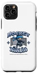 Coque pour iPhone 11 Pro Joueur ninja de hockey sur glace