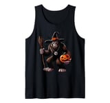 Scary Halloween Bigfoot Witch Hat Costume Spooky Season Tank Top