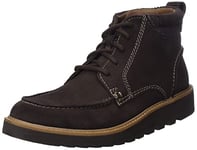 Clarks Homme Barnes Mid Bottes Tendance, Suede Marron foncé, 42 EU