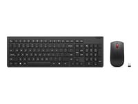 Lenovo Essential Wireless Combo Gen 2 - Sats Med Tangentbord Och Mus - Trådlös - 2.4 Ghz - Qwerty - Ryska - Svart - Brun Låda