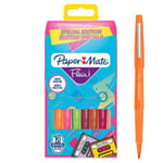 Paper mate Stylo feutre à capuchon Mate Flair Original pointe moyenne 0,7 mm - Pochette 16 couleurs Rétro