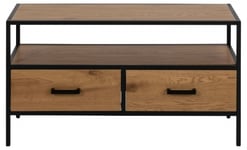 Salvo Oak and Black 90cm TV Unit