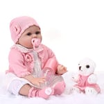 ZIYIUI Bebe Reborn Fille Poupée Reborn 55cm Silicone Pas Cher Realiste Reborn Babys Doll Magnétisme Jouet Cadeaux 22 Pouce