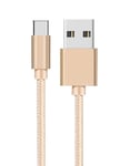 Cable USB-C pour Xiaomi REDMI NOTE 9 / NOTE 9 PRO / NOTE 10 / NOTE 10 PRO - Cable Type USB-C Nylon Tresse Or 1 Metre [Phonillico]