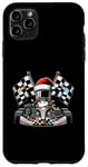 Coque pour iPhone 11 Pro Max Chapeau de Noël Go Kart Racing Karting Racer