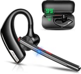 bee Bluetooth Headset V5.2, Bluetooth Earpiece Handsfree with Dual ENC Mic Mute,