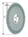 Fraise 3 tailles étroite, ø x Larg. : d1 - js16 x b - k11 : 80 x 4,0 mm, Alésage d2 - H7 27 mm, Nombre de dents 32