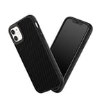 RhinoShield Coque Compatible avec [iPhone 11] | SolidSuit - Coque Fine avec Technologie d'absorption des Chocs et Finition Premium Mate, Contour Objectif Photo Interchangeable - Fibre de Carbone