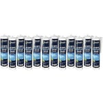 Lot de 12 Mastic Acrylique Professionnel - Acryl Peinture Blanc - haute qualité 310 ML