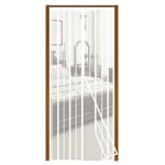 Sekey 130 x 230cm Moustiquaire pour Portes, Avancée Rideau Magnétique Anti-insectes pour Porte de Balcon, porte Cave, Porte de Terrasse, Montage Facile à Coller, Kit d'installation Complet, Blanc