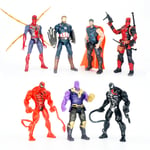 7pcs Marvel 7" Toy Model Action Figure Captain America Spiderman Thor Spider Man