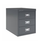 3 lådor Multidrawer - Hurts A4, Bisley, Färg Anthracite Grey