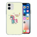 For Apple Iphone 11 Silicone Case Funny Unicorn Print - S9268