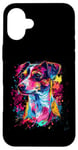 Coque pour iPhone 16 Plus Les amoureux du pop art coloré Jack Russell Terrier