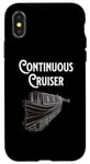 Coque pour iPhone X/XS Péniche fluviale vintage Boat Life Continuous Cruiser