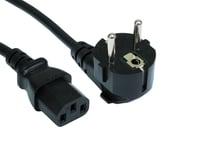 LOT 10x IEC Kettle Leads Power Cable 2 Pin EURO Plug TO C13 Cord  PC Monitor 2M