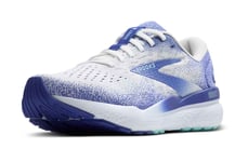 Brooks Ghost 16 Women White/Amparo Blue/Limpet Shell US10/UK8/42 - Fri frakt