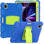 Trouvez avec Support pour Samsung Tab A7 Lite 8.7 2021 T220/T225, Durable, Hybride, Anti-Choc, résistant, Trois Couches, boîtier de Protection en Silicone pour Tablette Enfant (Bleu+ Vert)