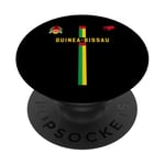 Drapeau Guinée-Bissau, carte silhouette, emblème national PopSockets PopGrip Adhésif