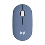 Logitech Pebble Wireless Mouse, Bluetooth, 2.4 GHz Receiver, Silent, Quiet Click