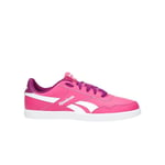 Reebok Childrens Unisex Royal Effect Lace-Up Pink Smooth Leather Kids Trainers V67754 - Size UK 5.5