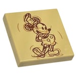 LEGO Disney Tan 2x2 Decorated Tile Mickey Mouse Sketch Pattern 43222