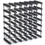 Traditional Wine Rack - Trad Viinipulloteline 42 pullolle 61 cm Musta saarni