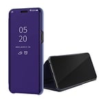 SWMGO® Mirror Plating Flip Case for Huawei Honor 9X/Honor 9X Pro (Purple)