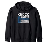 Funny Knock Knock Who's There Doctor Novelty Design Zip Hoodie