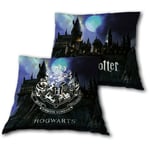 Aymax - Coussin Harry Potter - Blason Hogwarts - Château de Poudlard - 35x35 cm