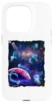 Coque pour iPhone 15 Pro Sea jellies Wild Pet Animal Universe Galaxy Stars Jellyfish