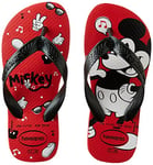 Havaianas Boy's Unisex Kids Top Disney Flip-Flop, Ruby Red/Black, 10/11 UK Child